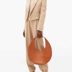 STAUD Moon Large Lizard-Effect Leather Shoulder Bag